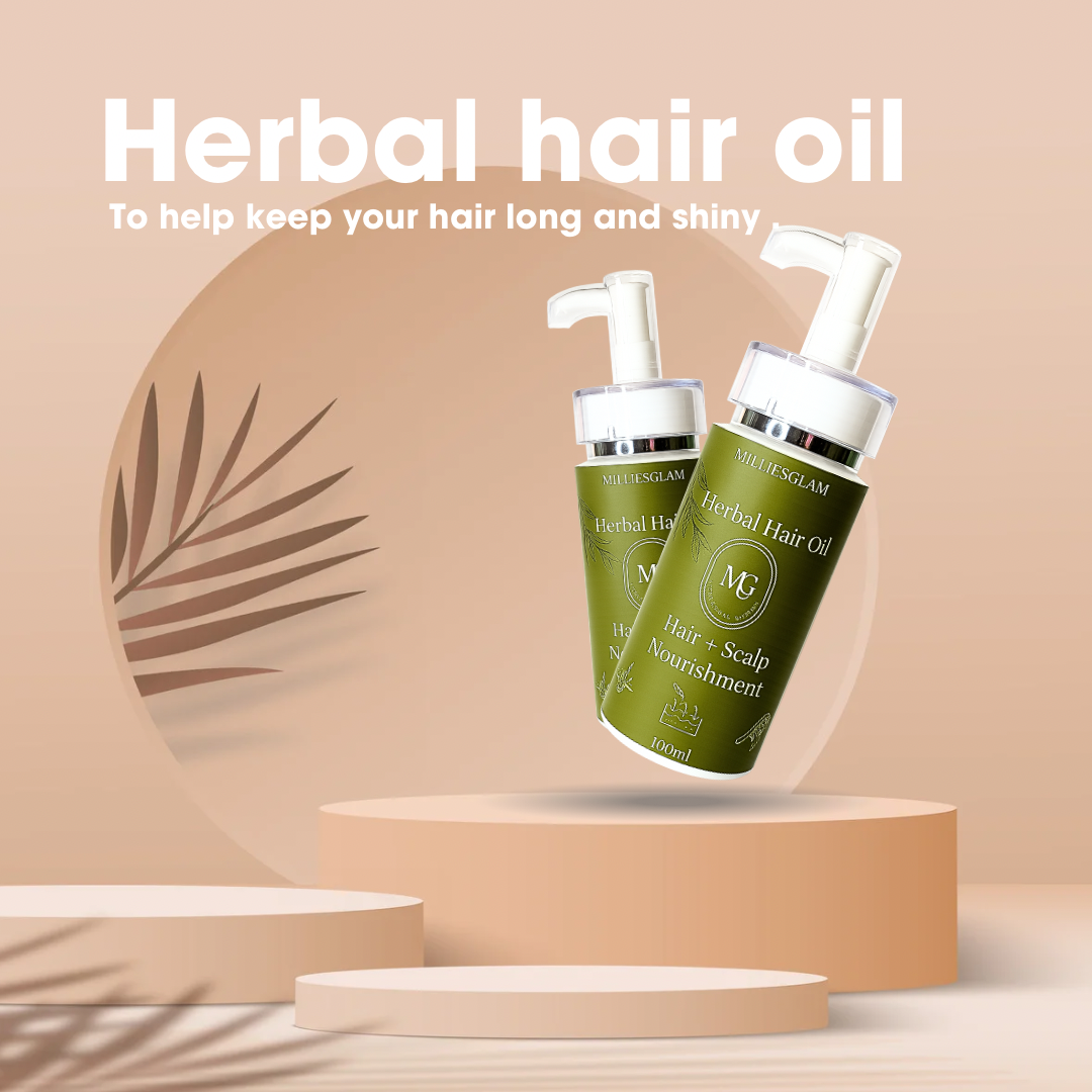 Millies Glam Herbal Hair Oil | Hair & Scalp Nourishment | 100% Natural