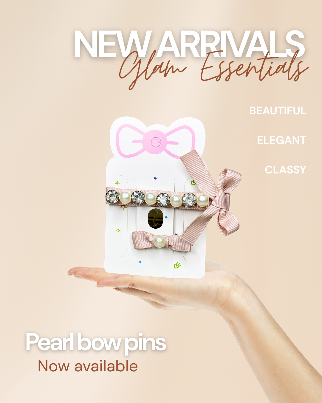 Pearl Bow Hair Pin | Elegant & Classy Hair Accessory