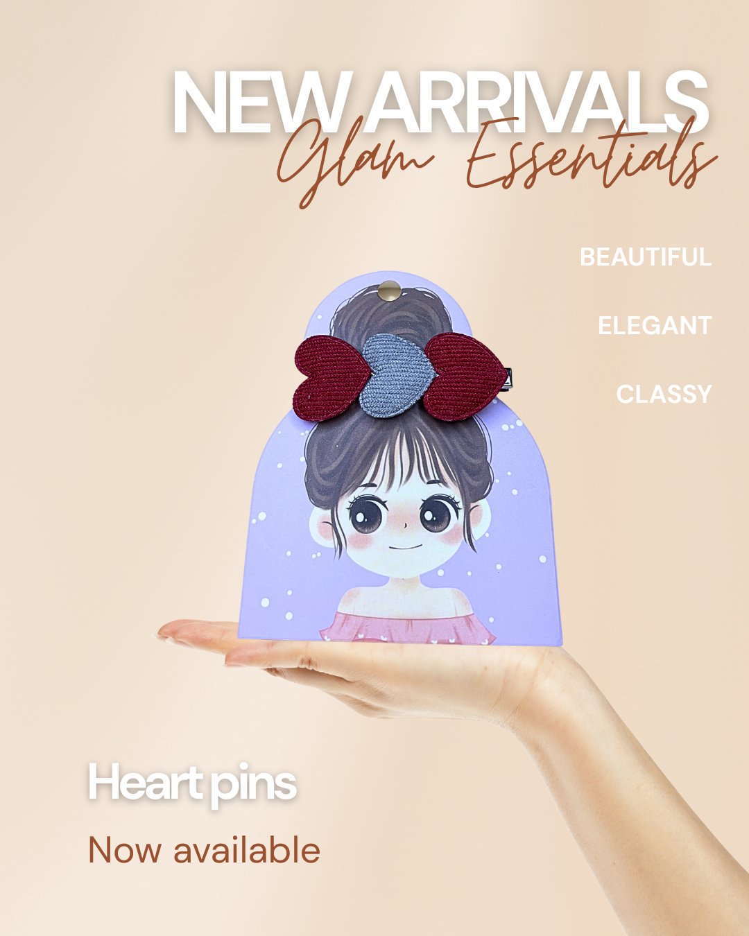 Heart Hair Pins | Cute & Stylish Everyday Clips