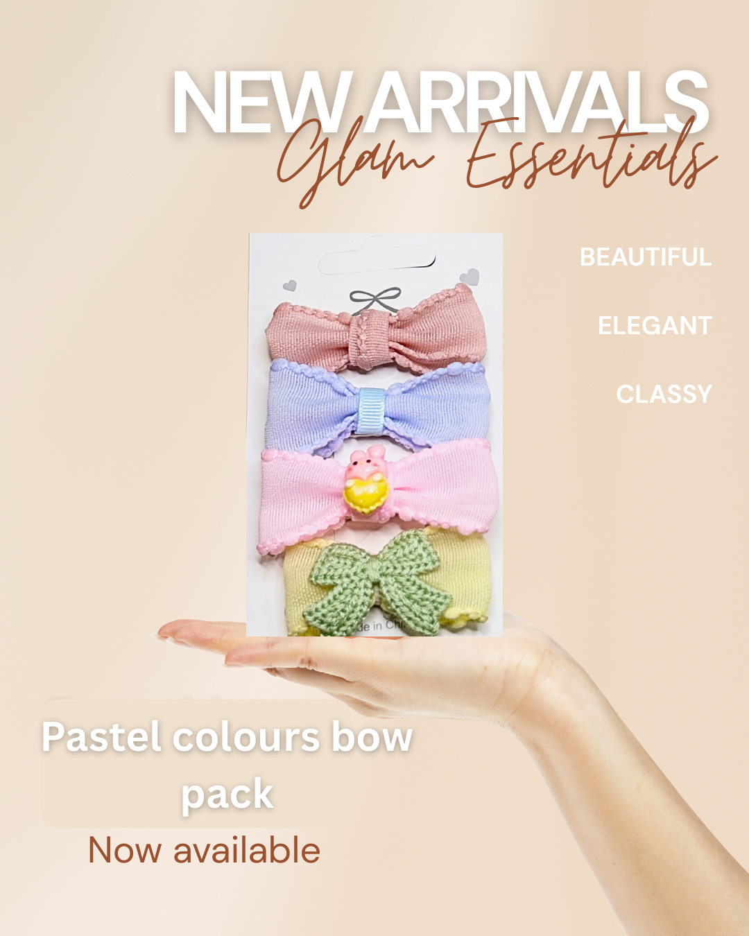 Ponytail holders in pastel colours