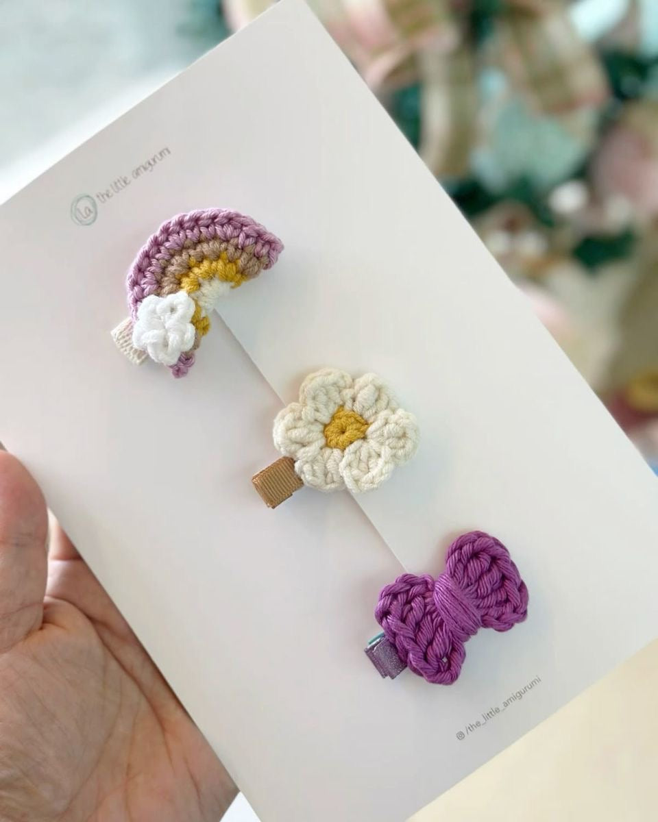Purple heaven Set of 3  | Cute Handmade Hair Clip