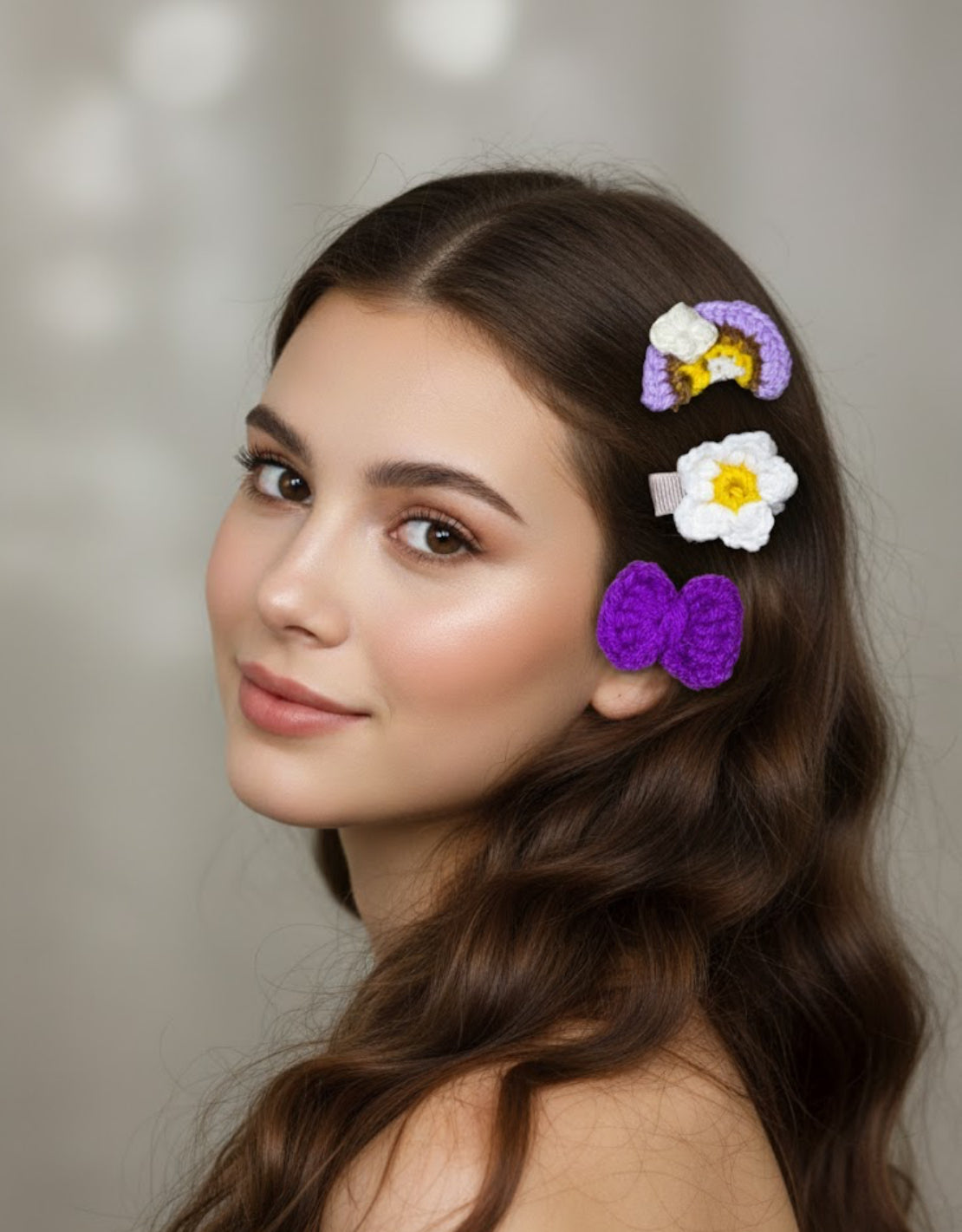 Purple heaven Set of 3  | Cute Handmade Hair Clip