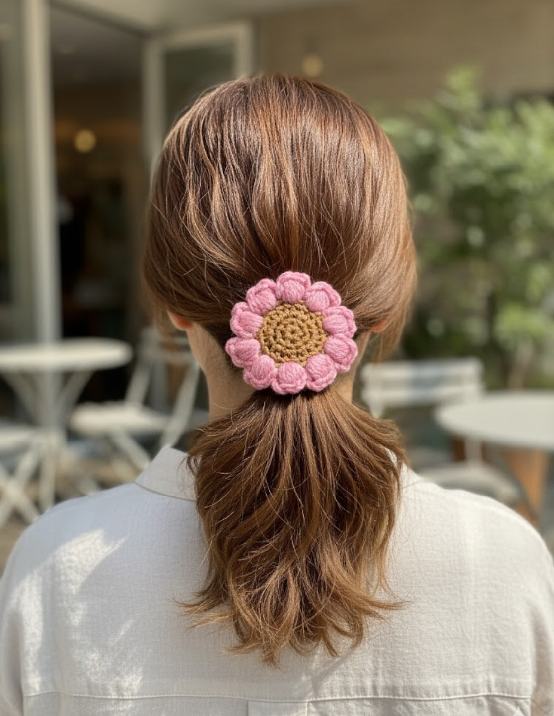 Crochet Flower Ponies Set | Handmade Cute Hair Ties