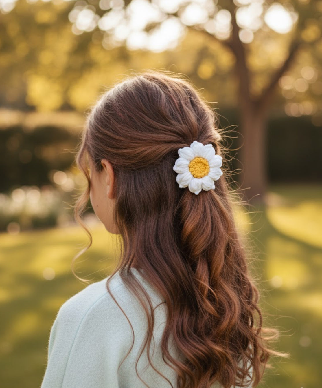 Crochet Flower Ponies Set | Handmade Cute Hair Ties
